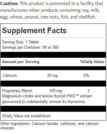 Thytrophin PMG ingredients