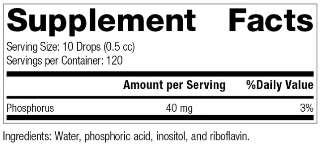 Phosfood Liquid Ingredients