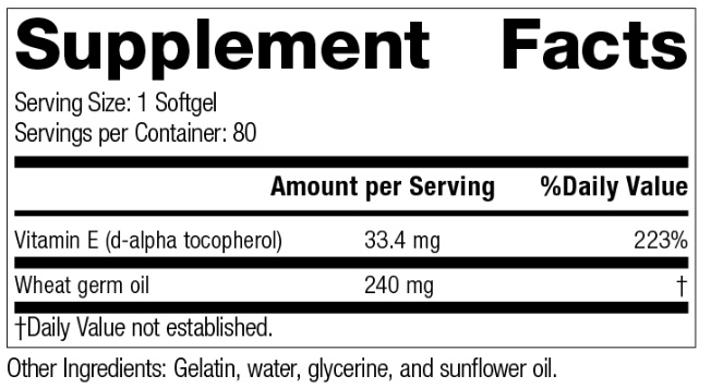 Wheat Germ Oil Fortified Ingredients
