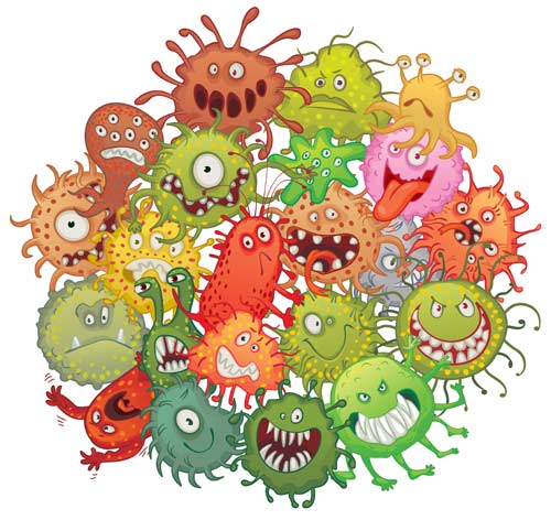 humorous microbiota cartoon