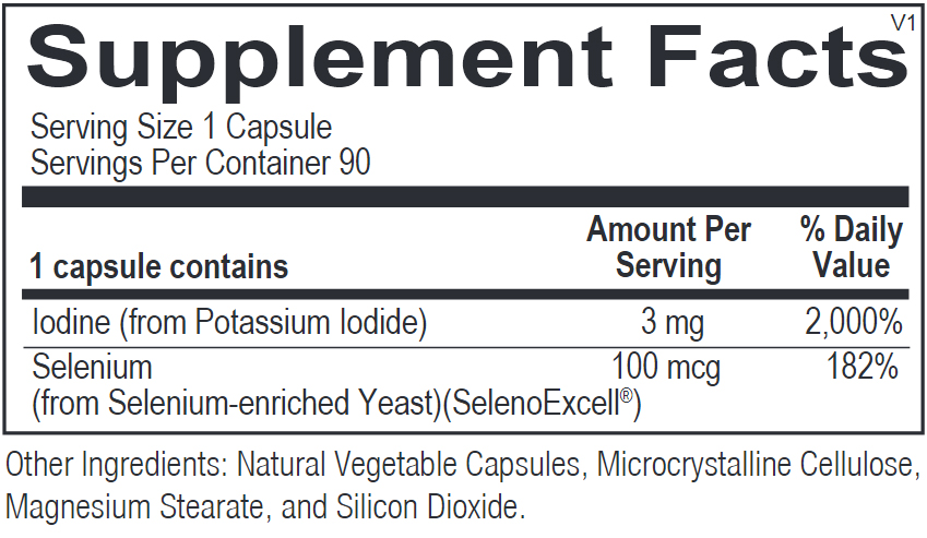 Ortho Seleno-Iodide ingredients