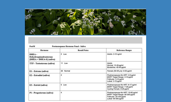 postmenopause  hormone panel
